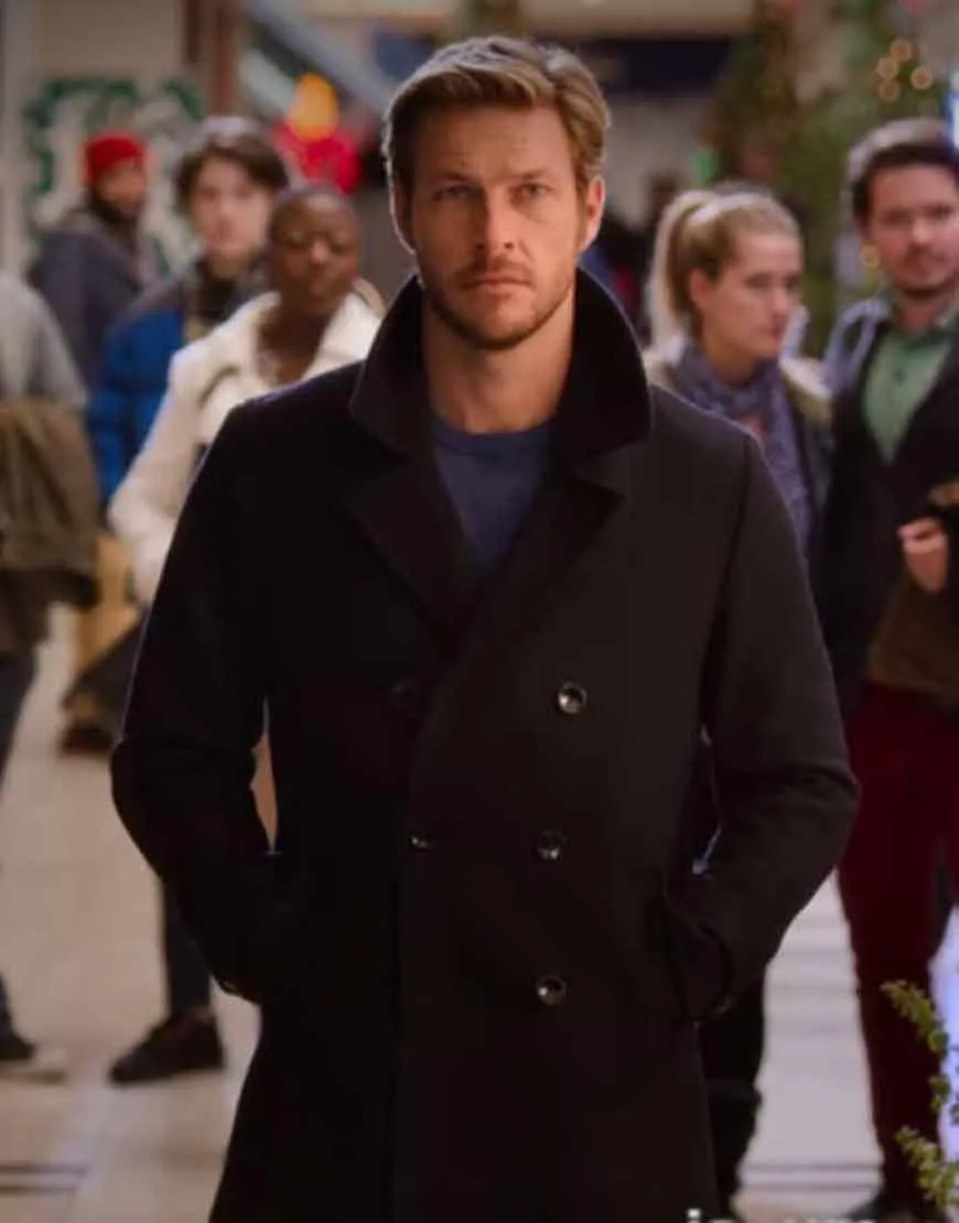 Holidate 2020 Luke Bracey Peacoat | Ujackets.com - 40%OFF