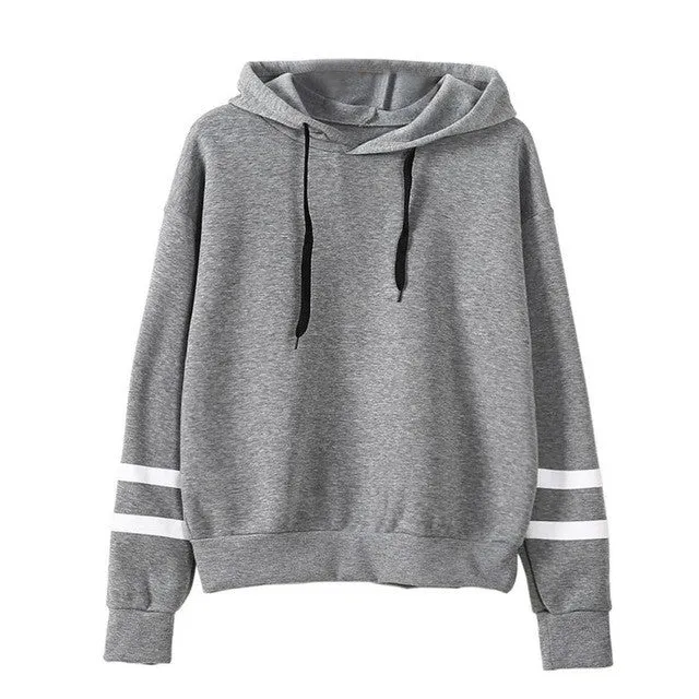 Hoodies Women Striped Autumn Long Sleeve Loose Sweatshirts Casual Women Pullover Sweatshirt Sudaderas Mujer 2016#A11 SM6