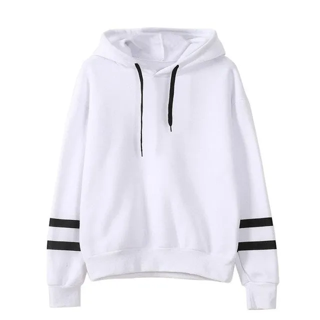 Hoodies Women Striped Autumn Long Sleeve Loose Sweatshirts Casual Women Pullover Sweatshirt Sudaderas Mujer 2016#A11 SM6