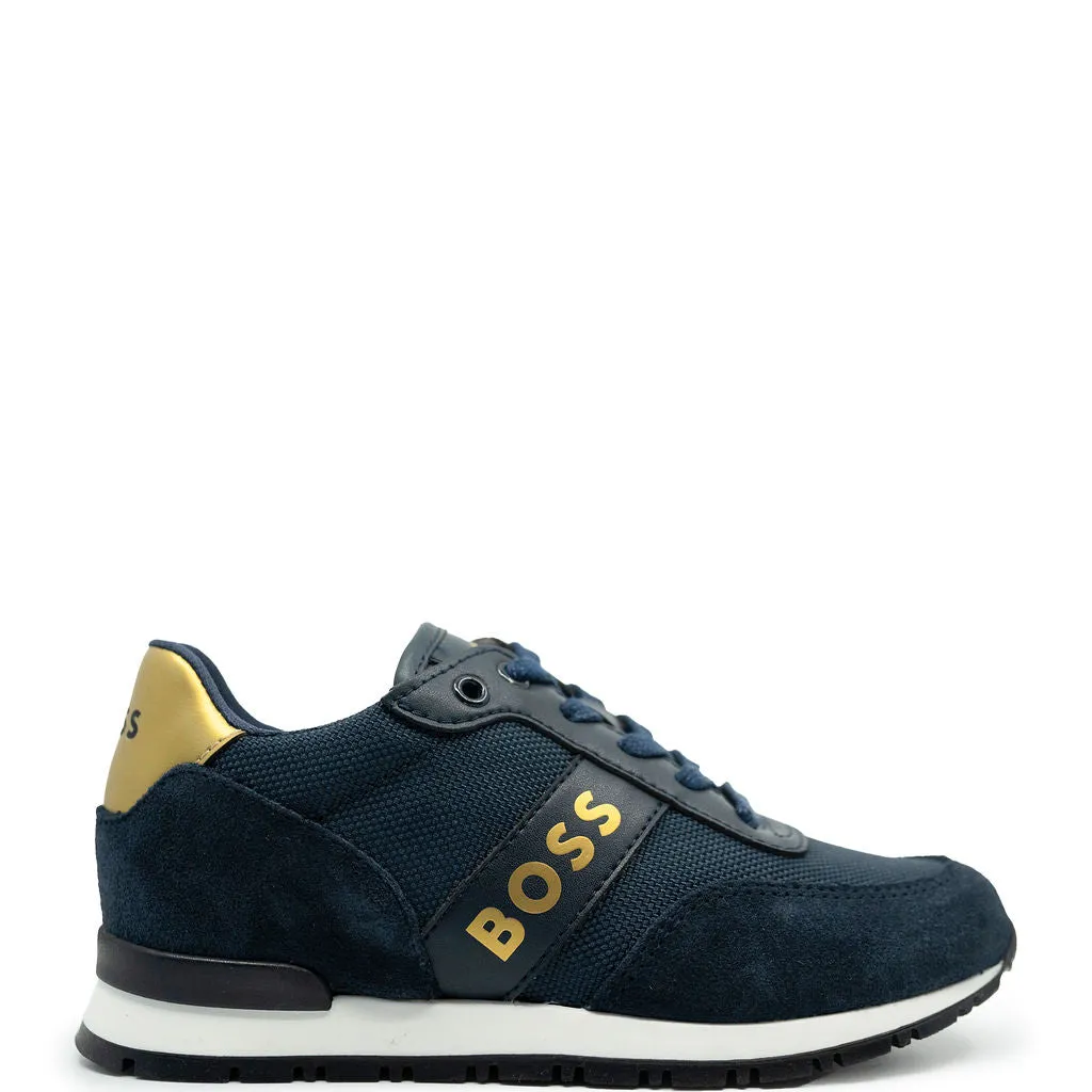 Hugo Boss Navy Logo Lace Sneaker