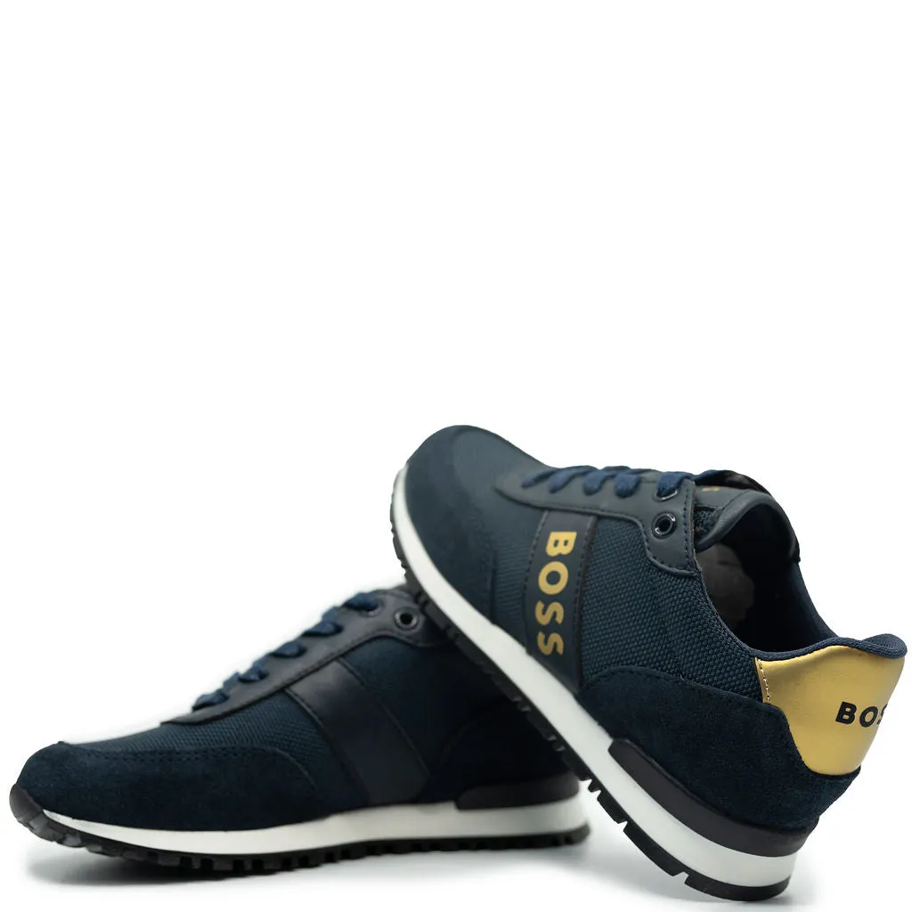 Hugo Boss Navy Logo Lace Sneaker