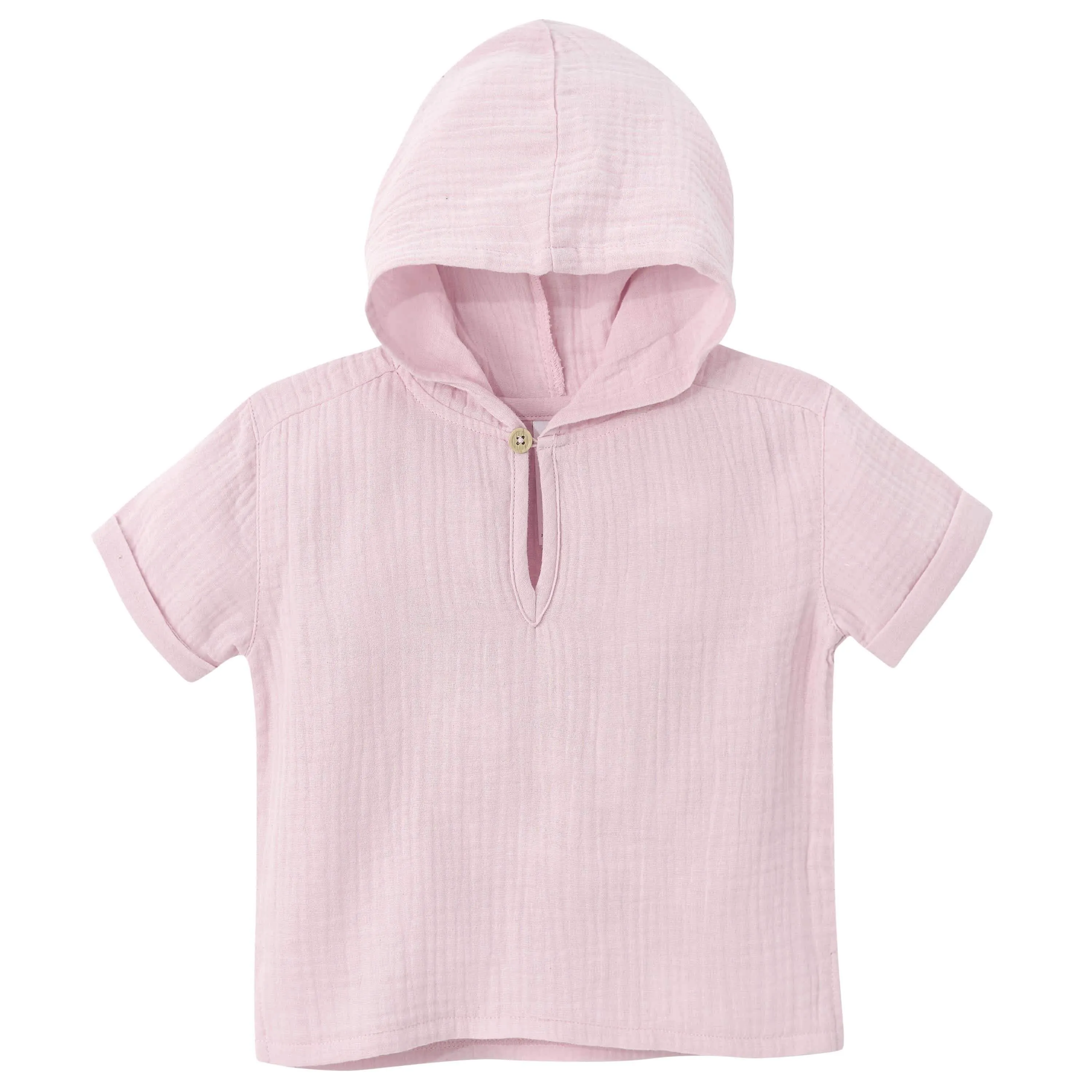 Infant & Toddler Girls Pink Gauze Hoodie