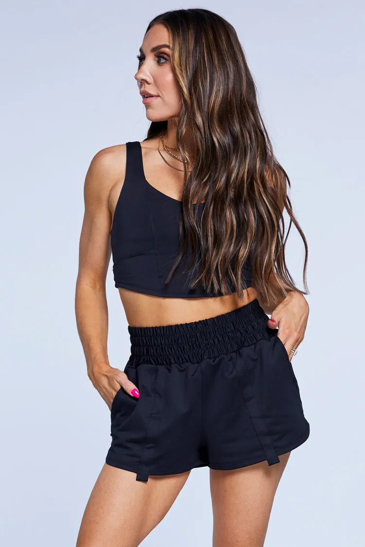 Jenna Streamline Shorts Black