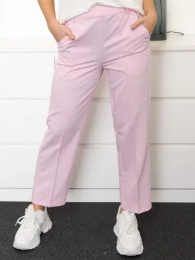 Kaffe KAsakura HW cropped pants pink mist