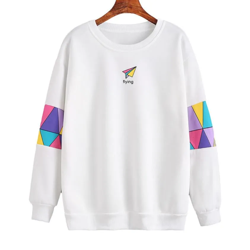 Kawaii Women Pullovers Printed Long Sleeve Loose Sweatshirt Women 2016 Autumn Casual Sweatshirts Sweat Femme#A11 SM6