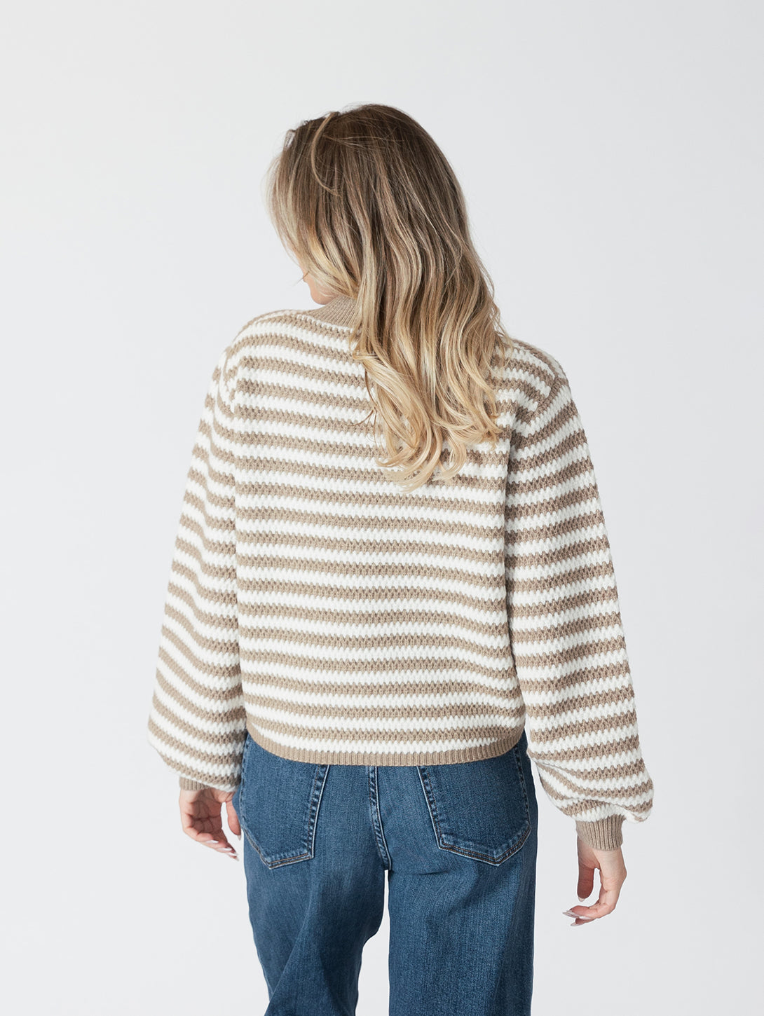 Kitten Sweater - Caramel White Stripe