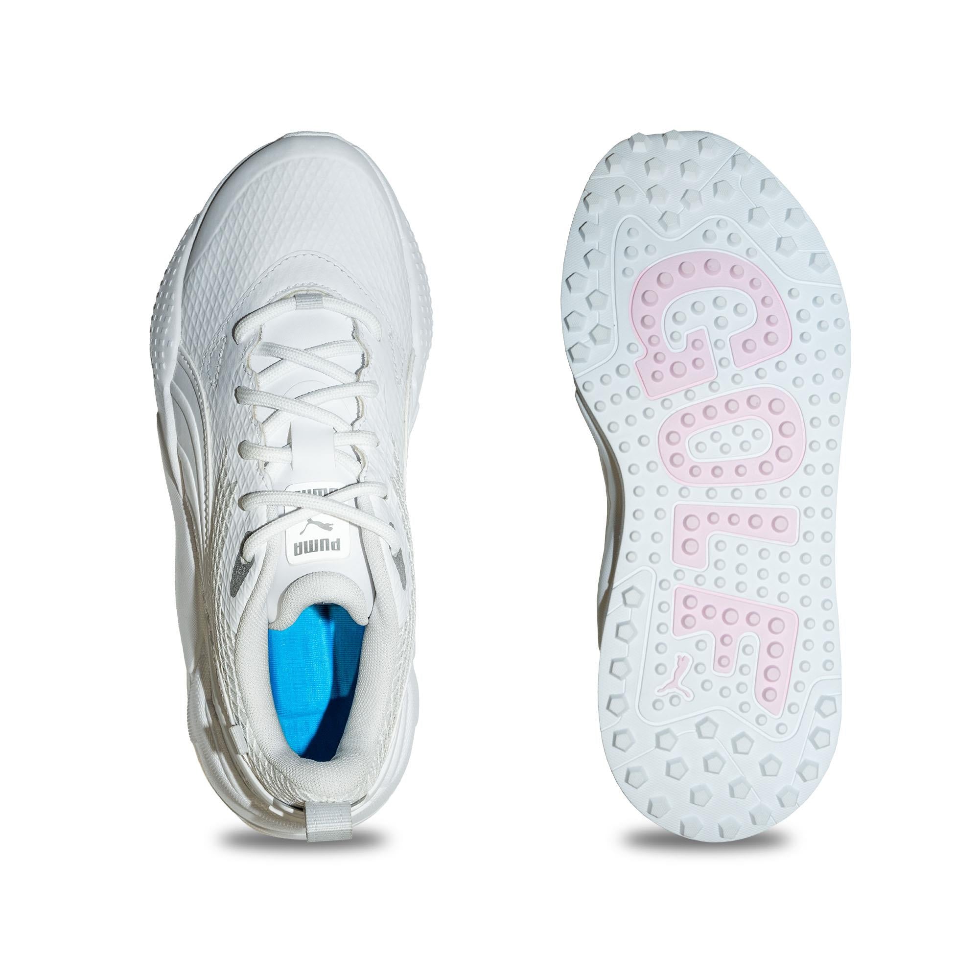 Ladies Puma GS-X Efekt Golf Shoes White/Pale Pink