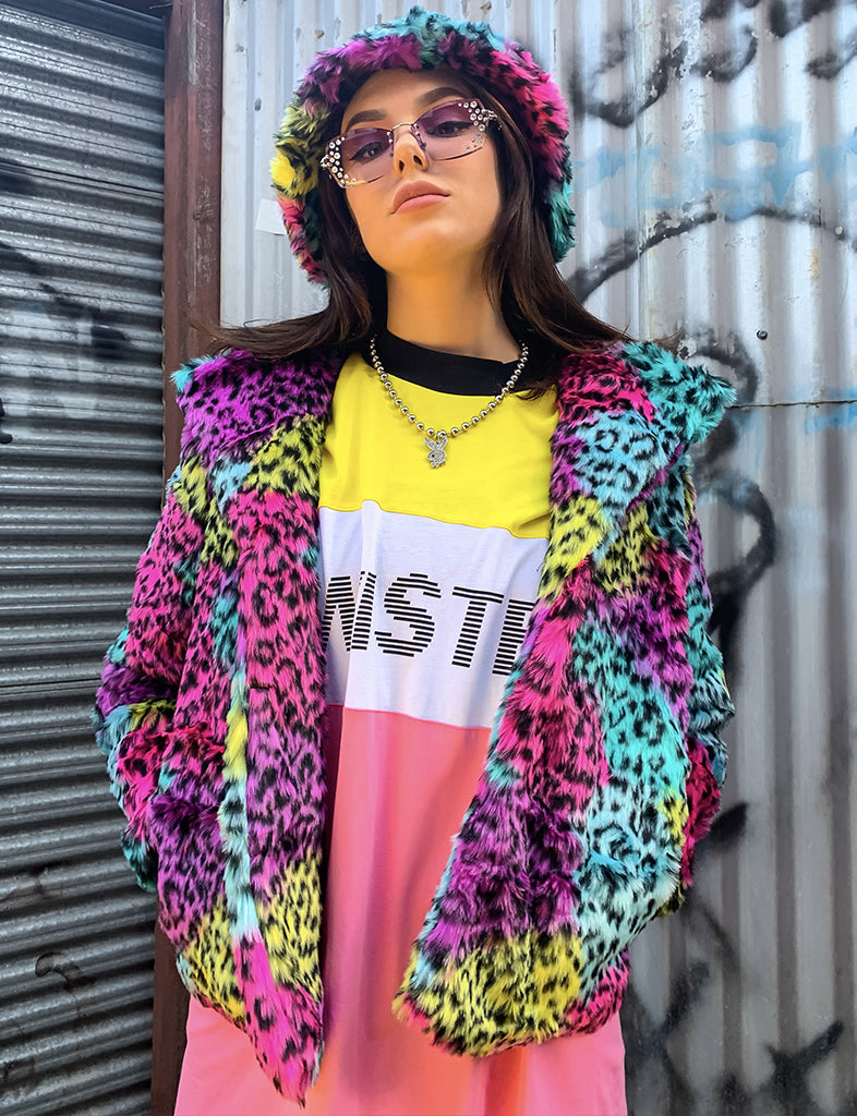 LISA RAINBOW CROPPED DOOF JACKET  MADE 4 U 