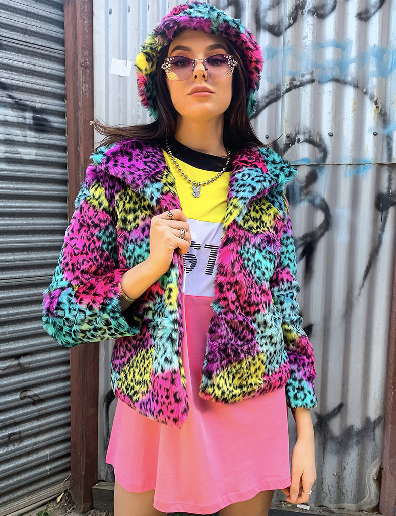 LISA RAINBOW CROPPED DOOF JACKET  MADE 4 U 