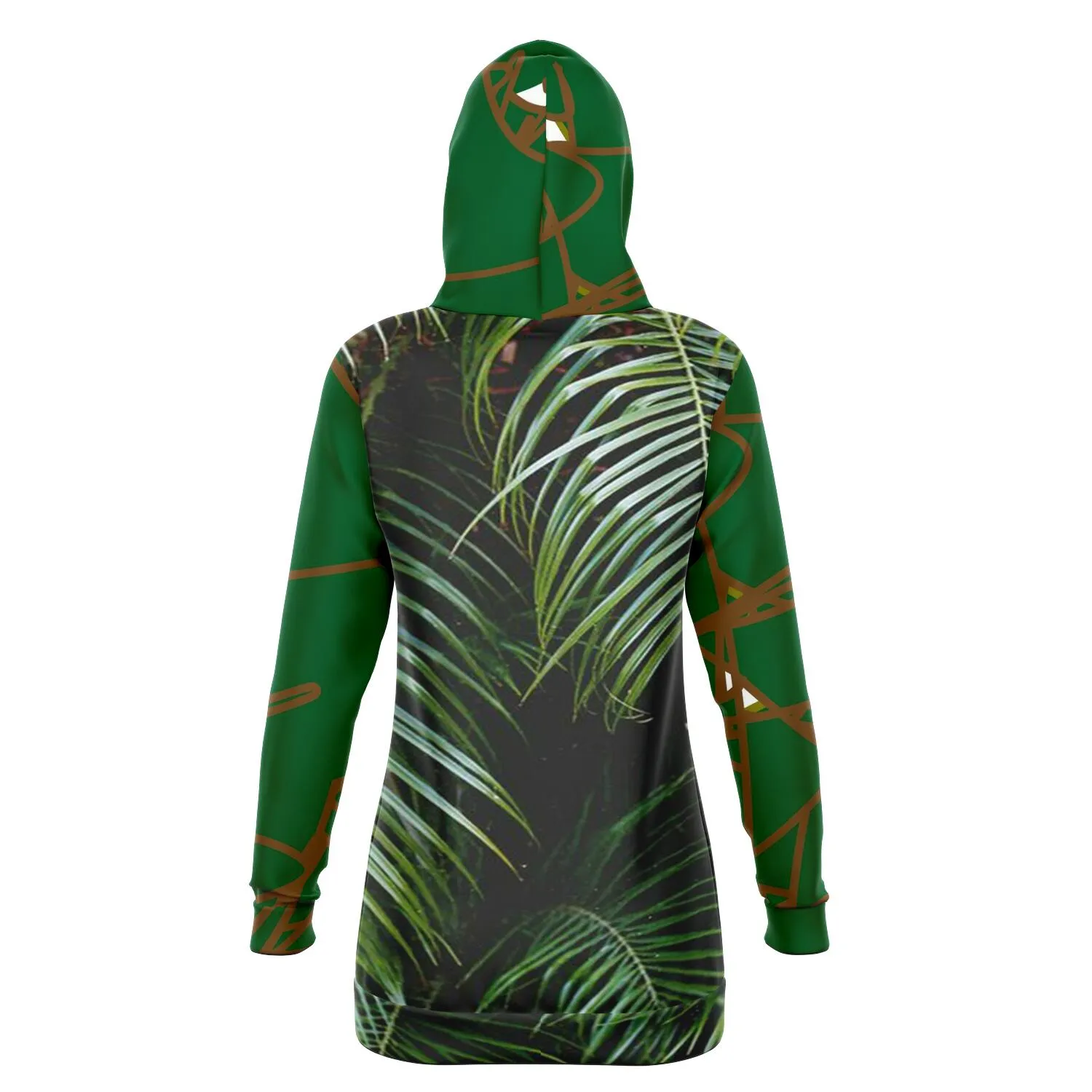 long hoodie green