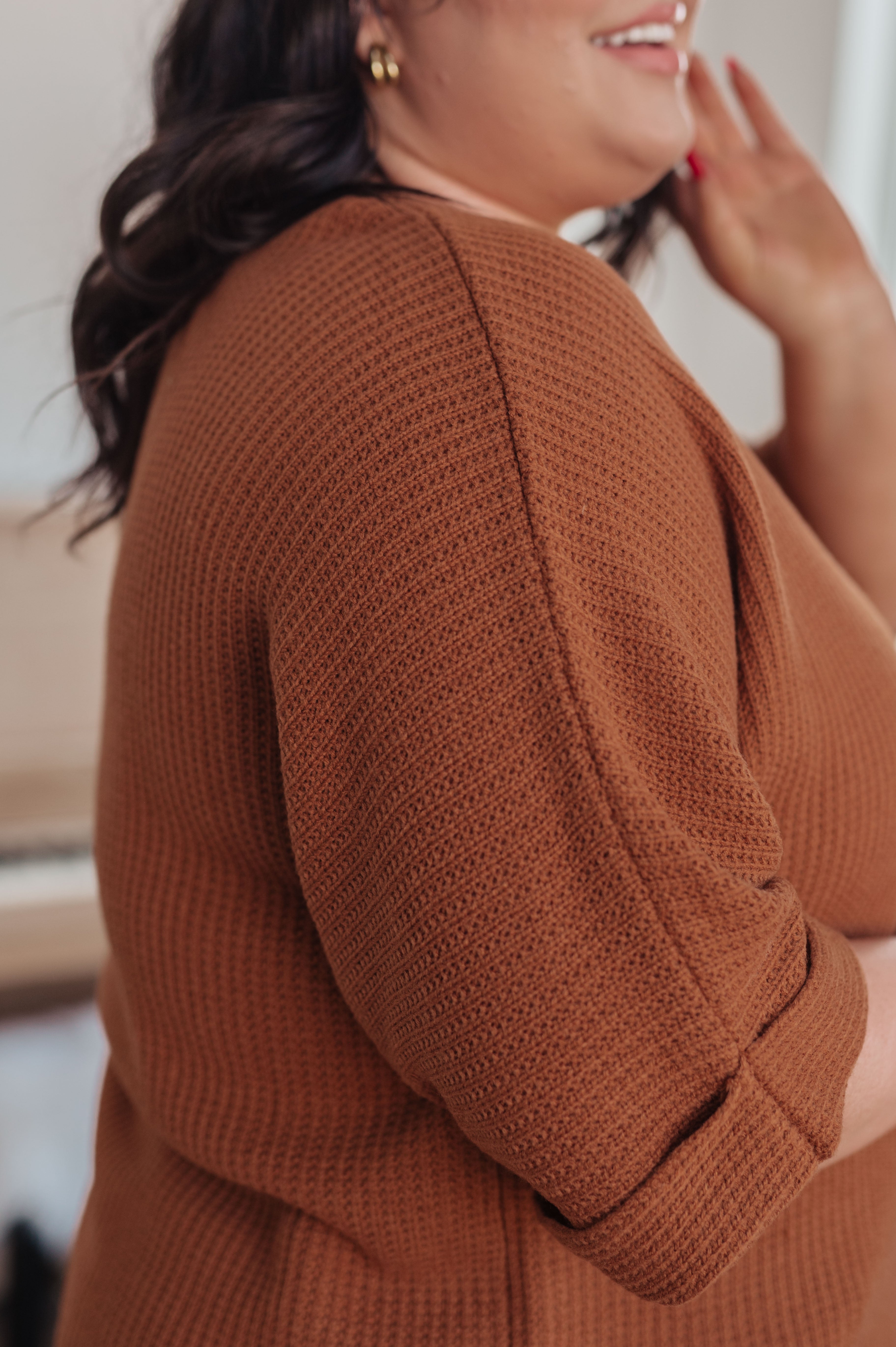 Lotta Knitted Sweater Top in Rust