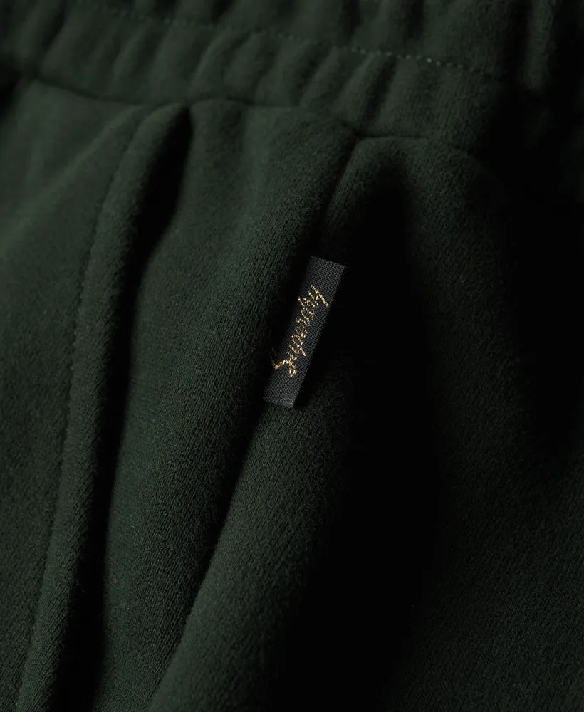 Luxe Metallic Logo Slim Joggers | Academy Dark Green