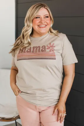 Mama Boho Graphic Tee- Taupe