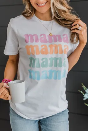 Mama Graphic Tee- White