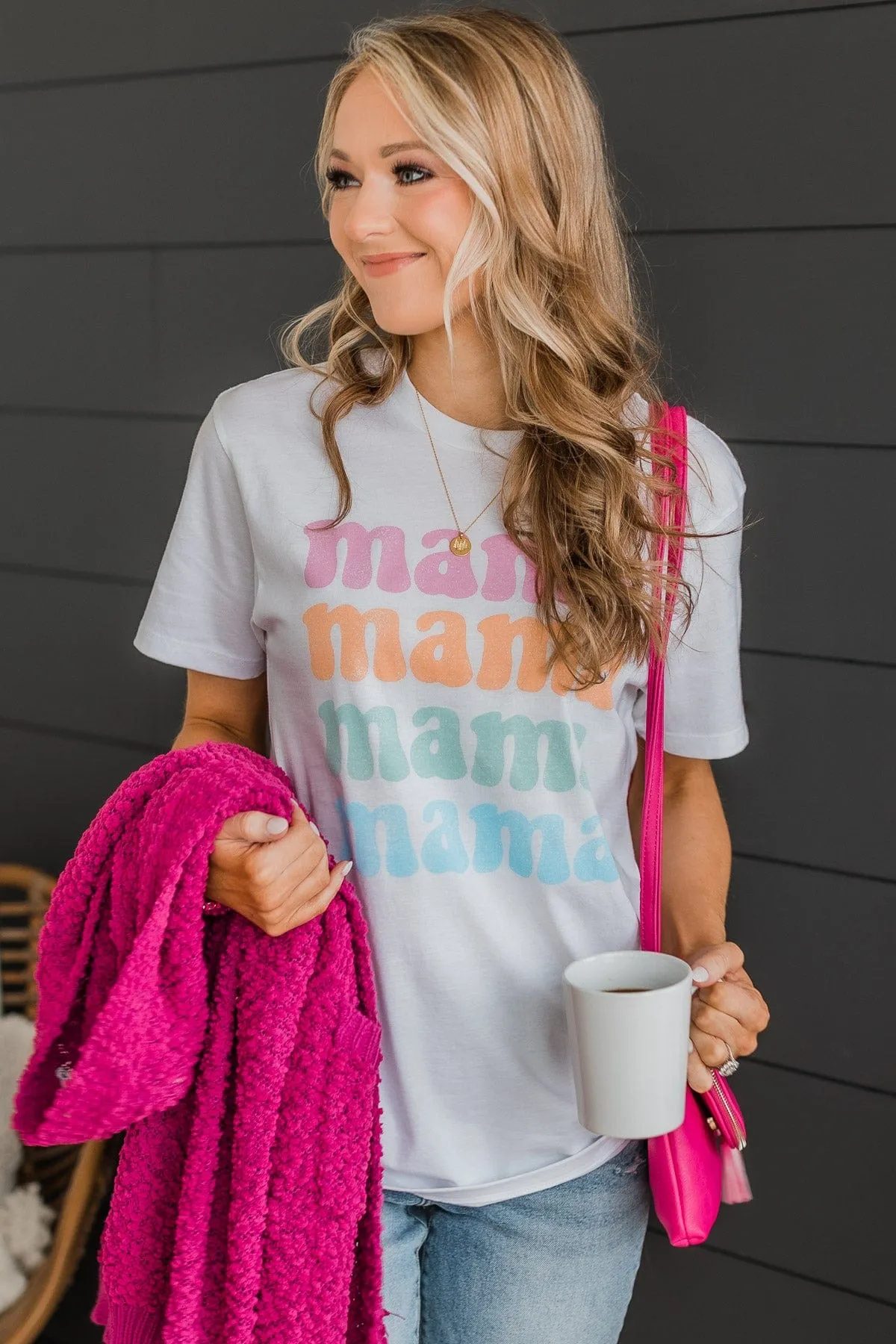 Mama Graphic Tee- White