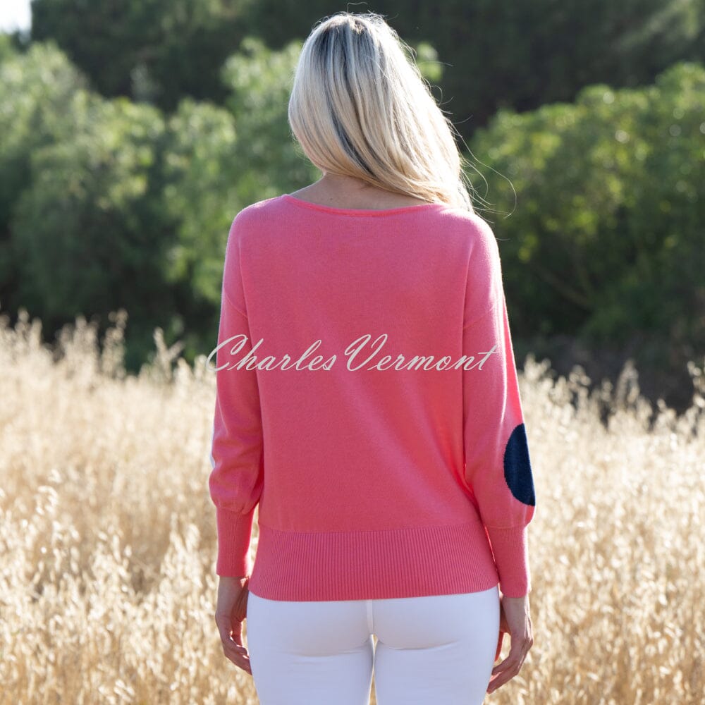 Marble Spot Sweater - Style 7461-135 (Watermelon / Navy / White)