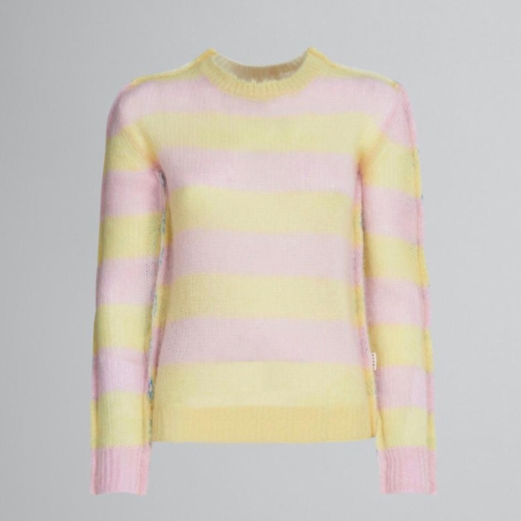 MARNI  |Mohair and wool sweater with multicolour stripes