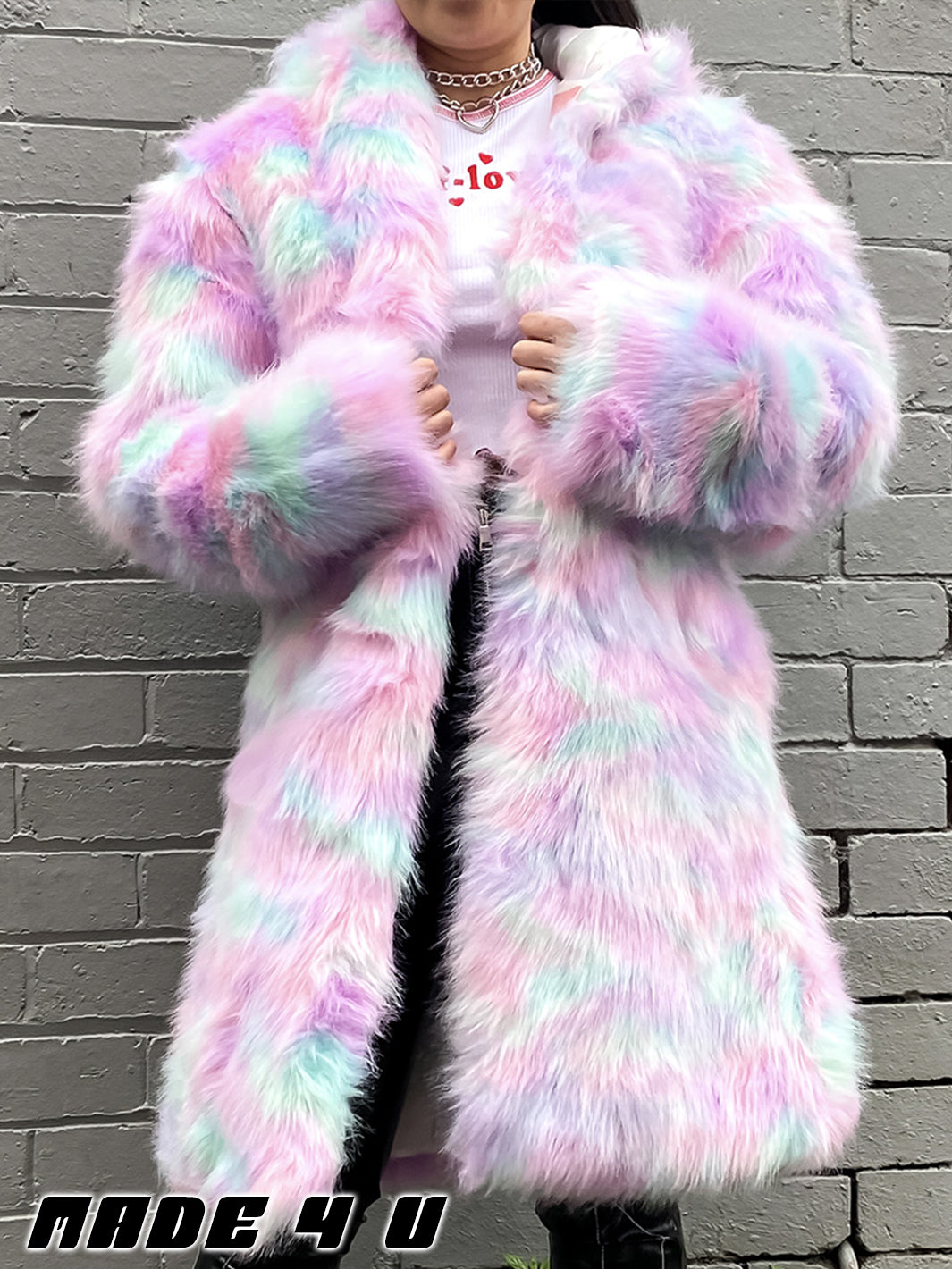 MARSHMALLOW FAUX FUR JACKET  MADE 4 U 