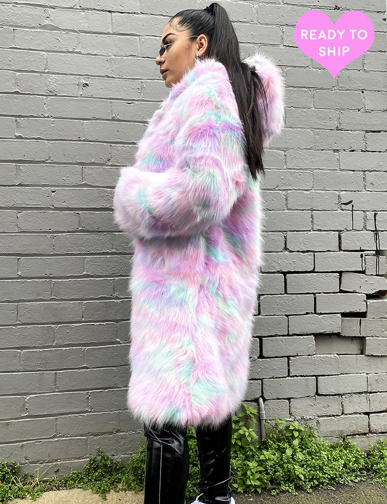 MARSHMALLOW FAUX FUR JACKET  READY TO SHIP 