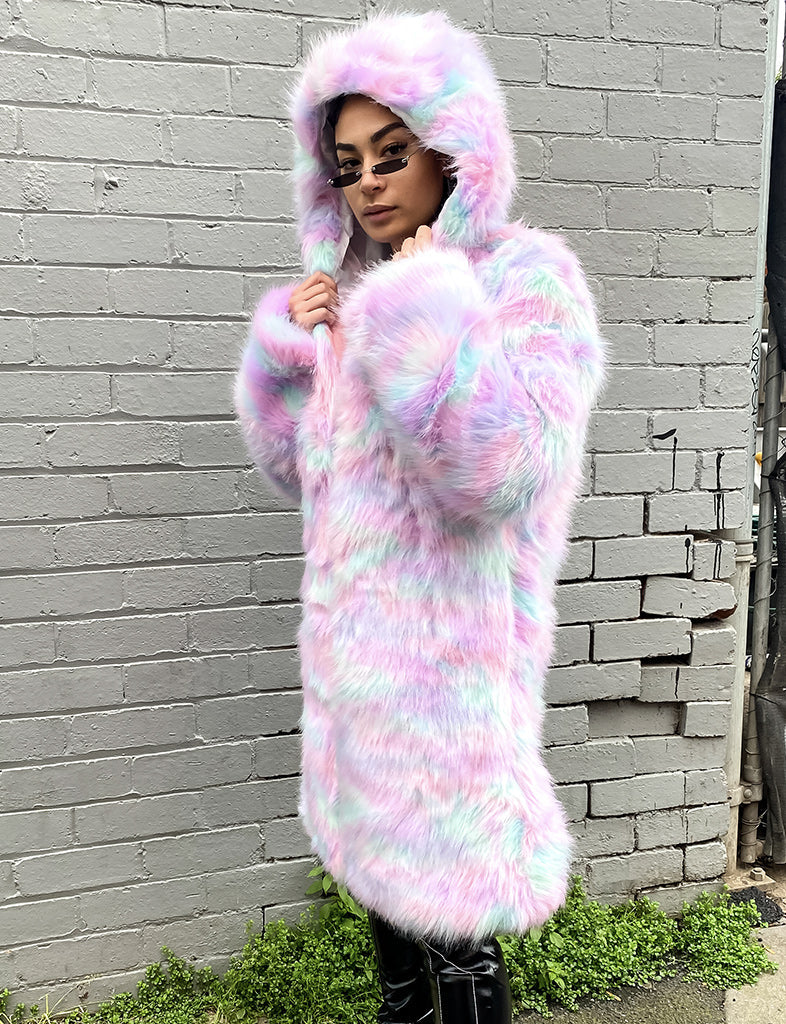 MARSHMALLOW FAUX FUR JACKET  READY TO SHIP 