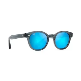 Maui Jim Joy Ride Polarized Sunglasses Transparent Dove Grey Frame Blue Hawaii Lens