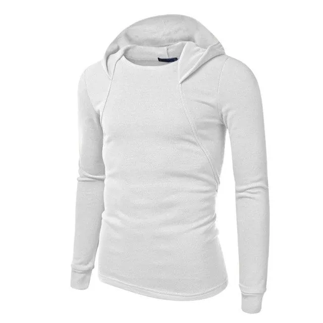 Men Hoodies 2016 Monochrome Hooded comfort Long Sleeve Tops Autumn Winter Outweaar Sudaderas#3546 SM6