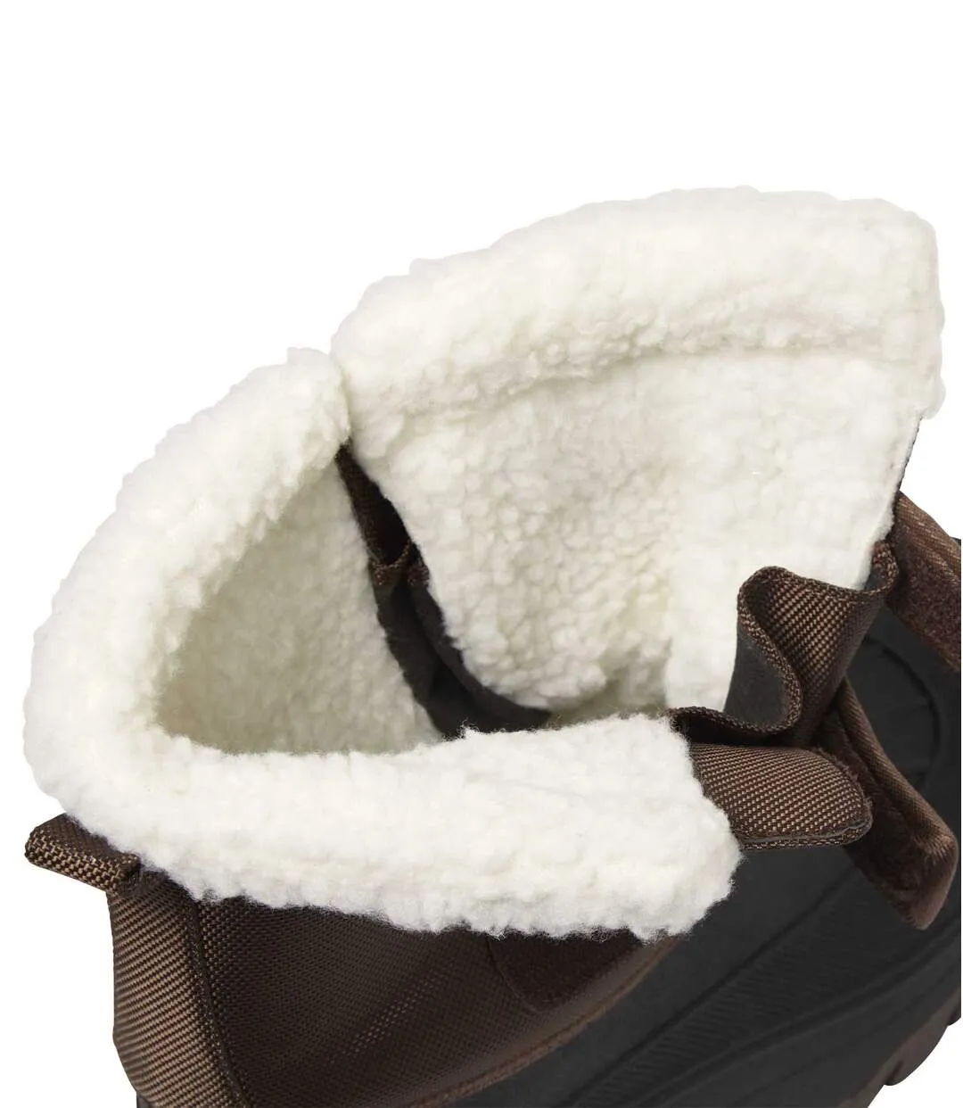 Men's Black & Brown Sherpa-Lined Snow Boots 