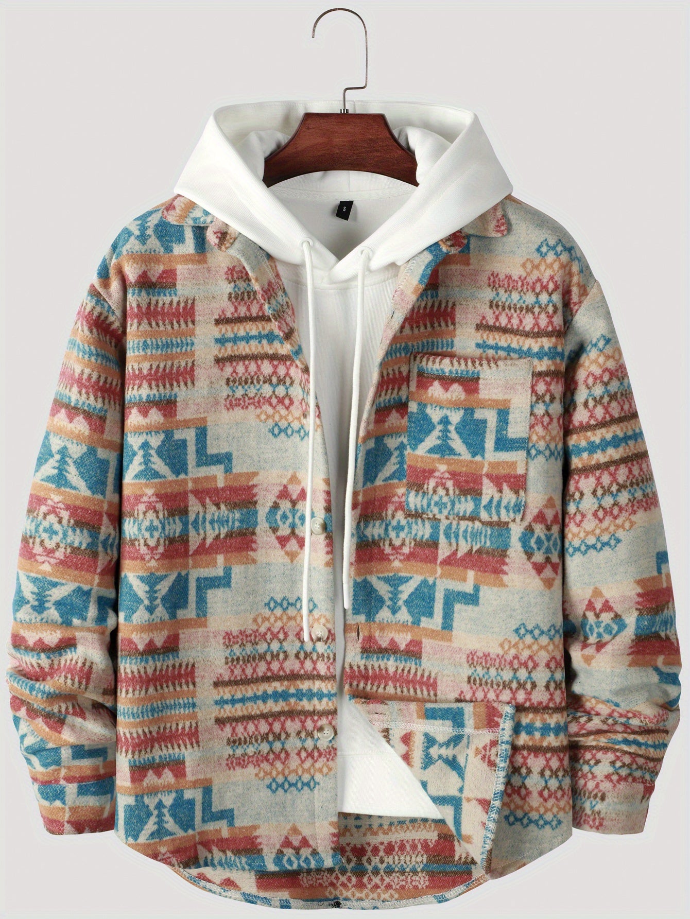 Mens southwest Print ButtonUp Jacket Casual and Stylish