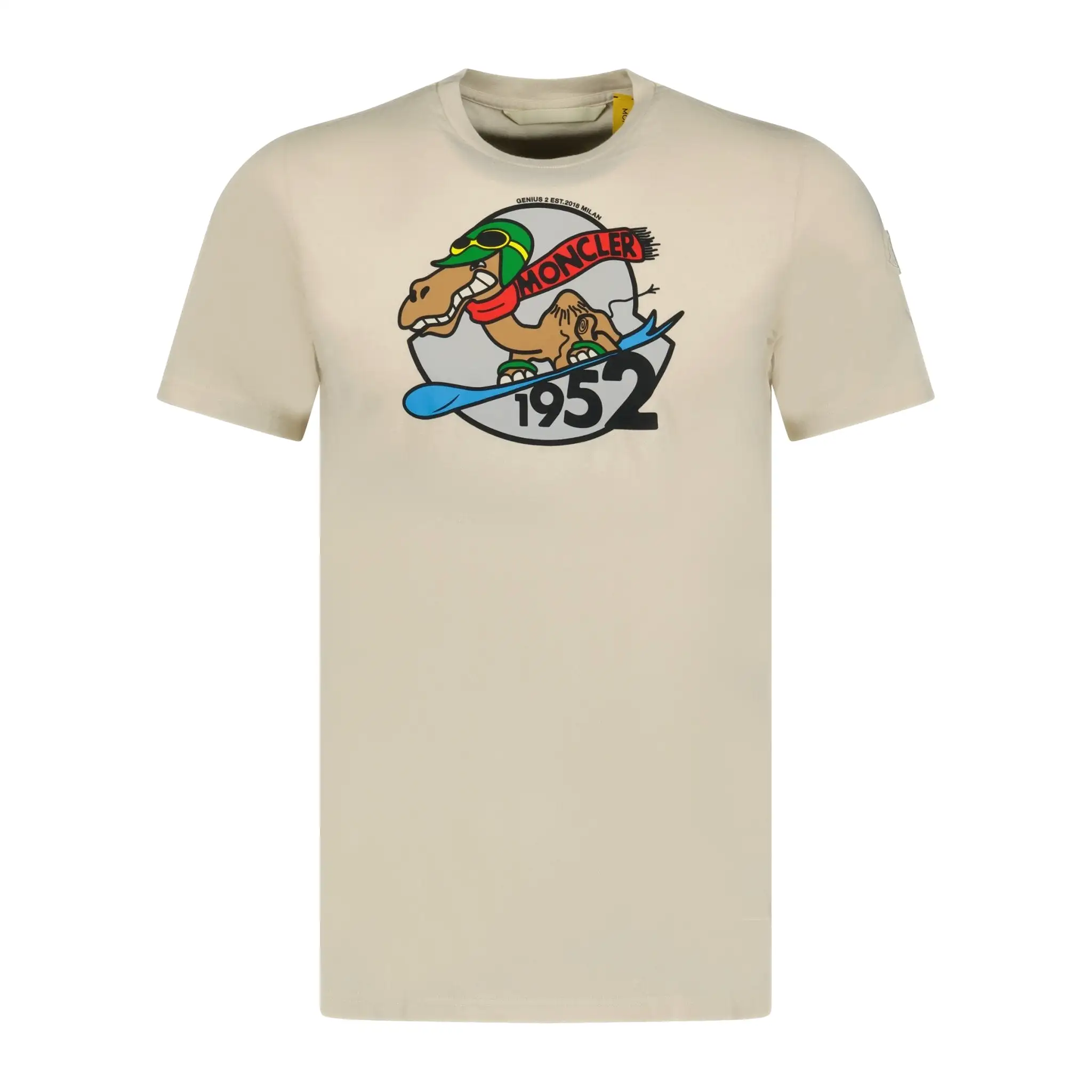 MONCLER 1952 CAMEL GRAPHIC T-SHIRT CREAM