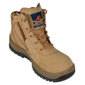 Mongrel Boots Zip Side Lace Up Steel Cap Safety Work Boot