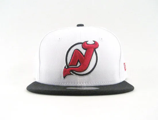 NEW JERSEY DEVILS 59Fifty New Era Fitted Hats (Air Jordan 1 Retro High OG Bred Toe Gray Under Brim)