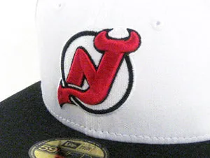 NEW JERSEY DEVILS 59Fifty New Era Fitted Hats (Air Jordan 1 Retro High OG Bred Toe Gray Under Brim)