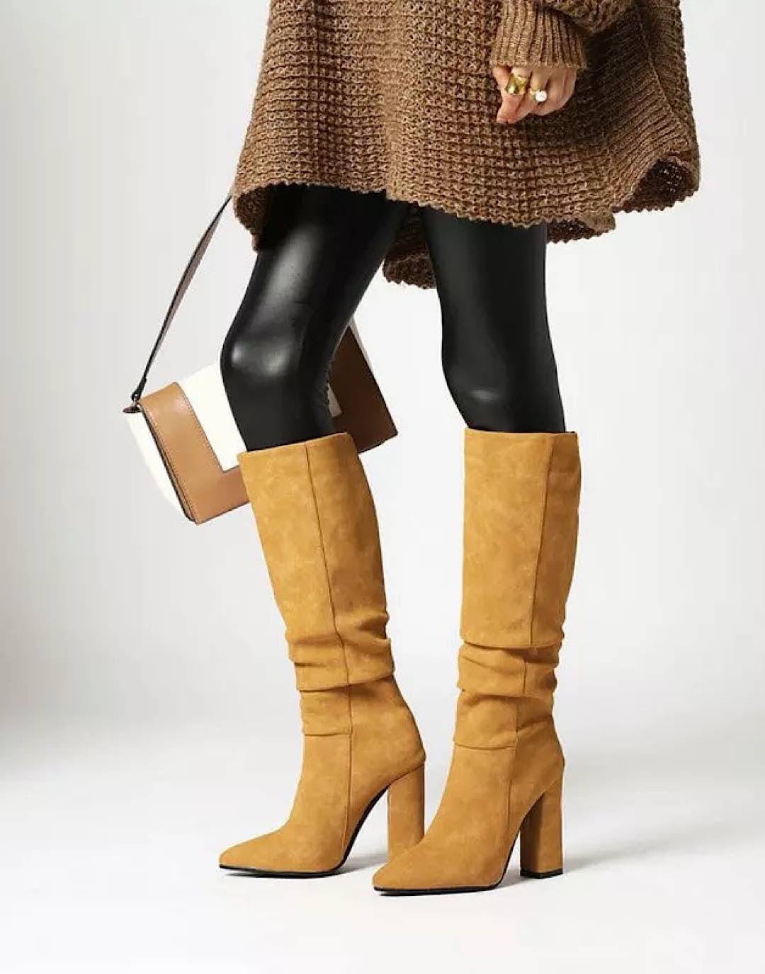 Nubuck Soft Below The Knee Boots