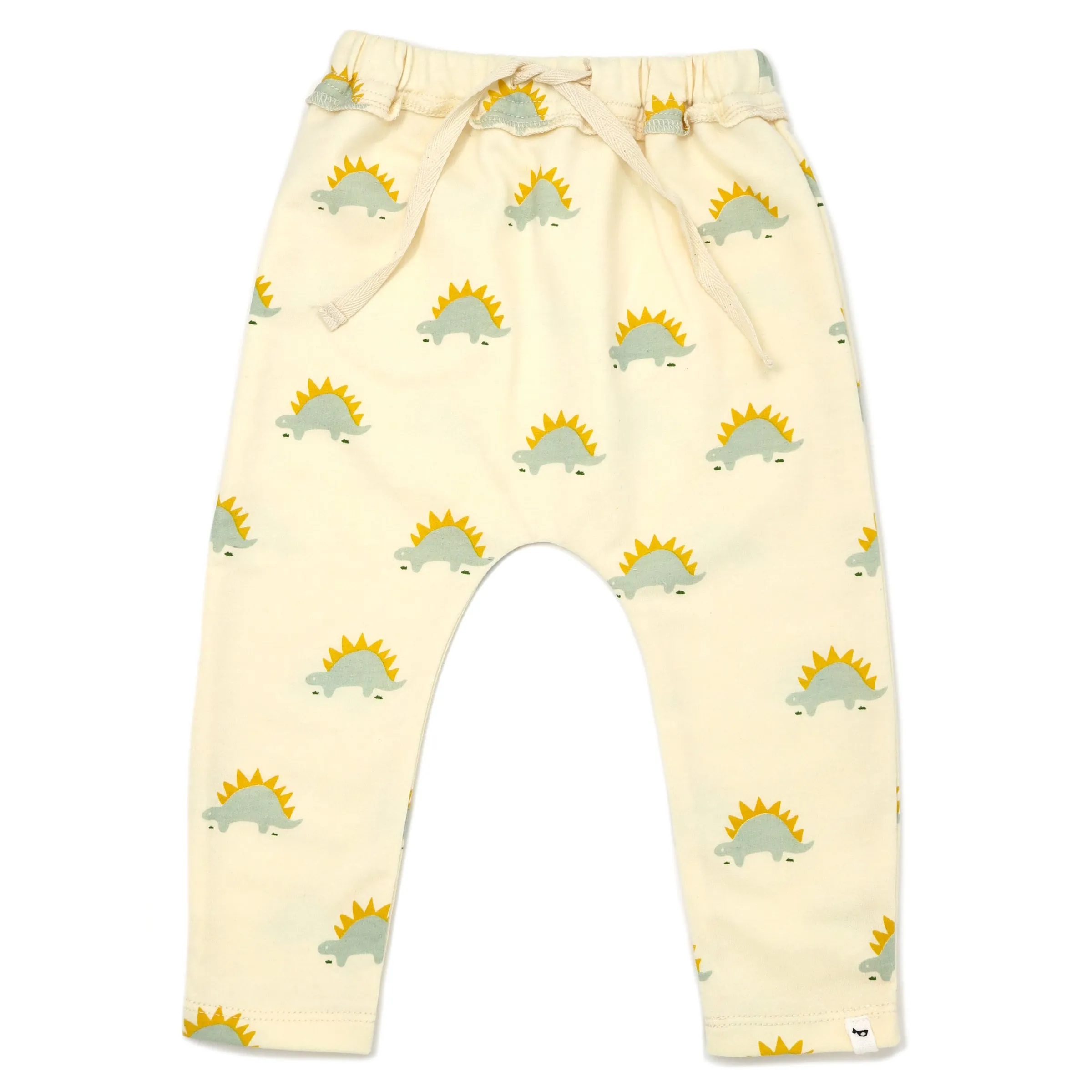 oh baby! French Terry Brooklyn Jogger - Mist Stegosaurus Print - Vanilla