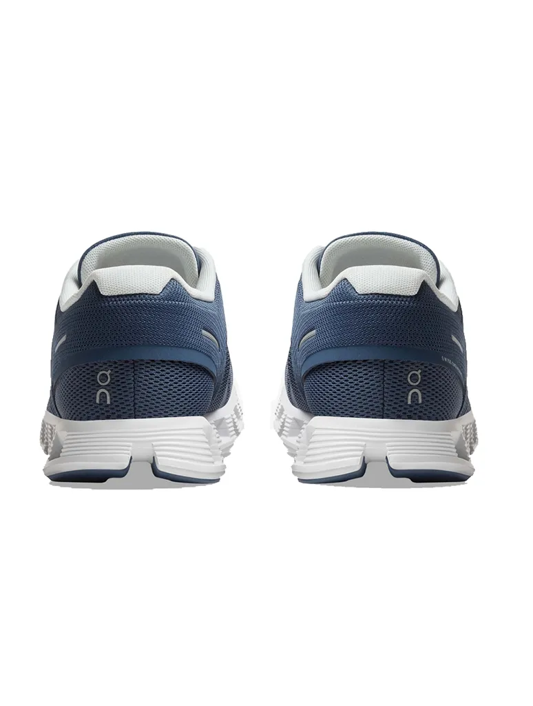 On Running Cloud 5 Sneaker in Denim/White