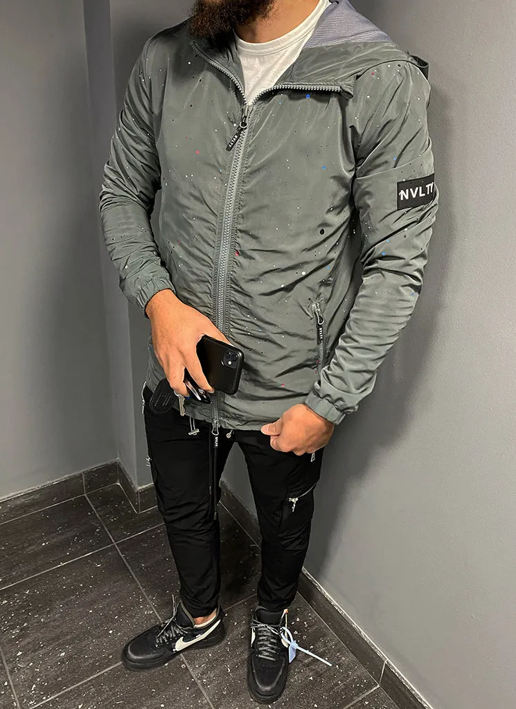 Paint Windbreaker - Charcoal Grey