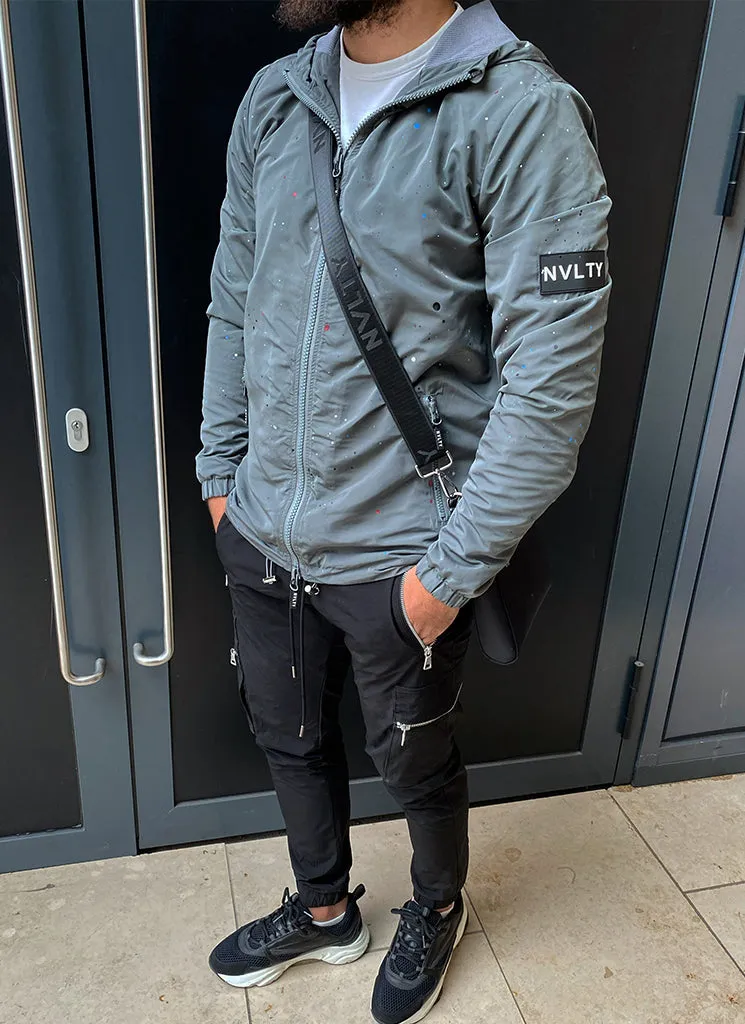 Paint Windbreaker - Charcoal Grey