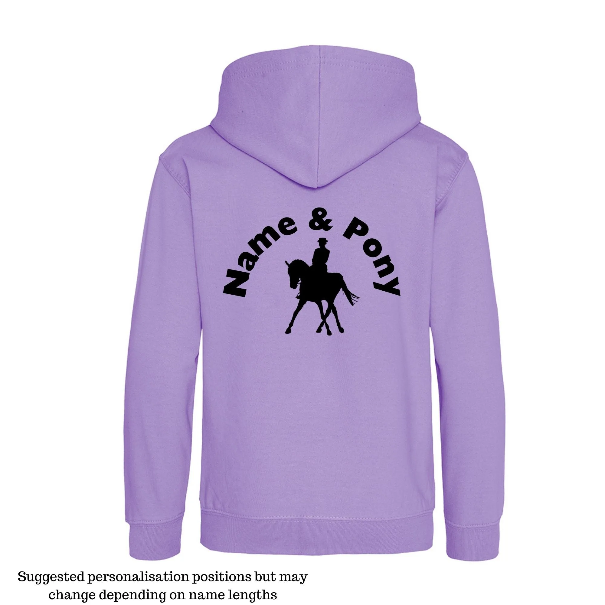 Personalised Equestrian Hoodie Kids - Dressage Design