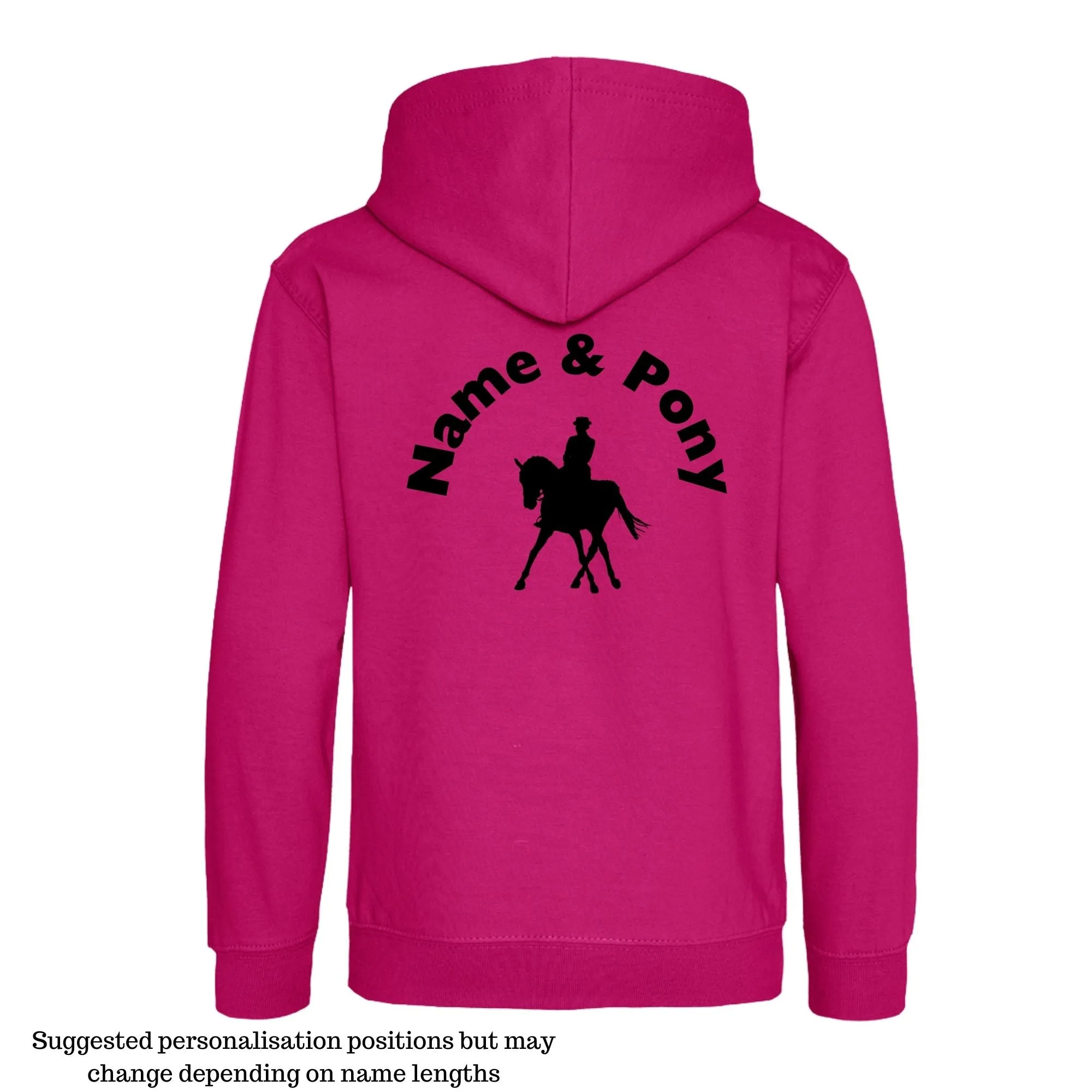 Personalised Equestrian Hoodie Kids - Dressage Design