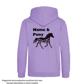 Personalised Equestrian Hoodie Kids - Floral Horse Design