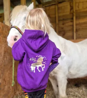 Personalised Equestrian Hoodie Kids - Unicorn Design