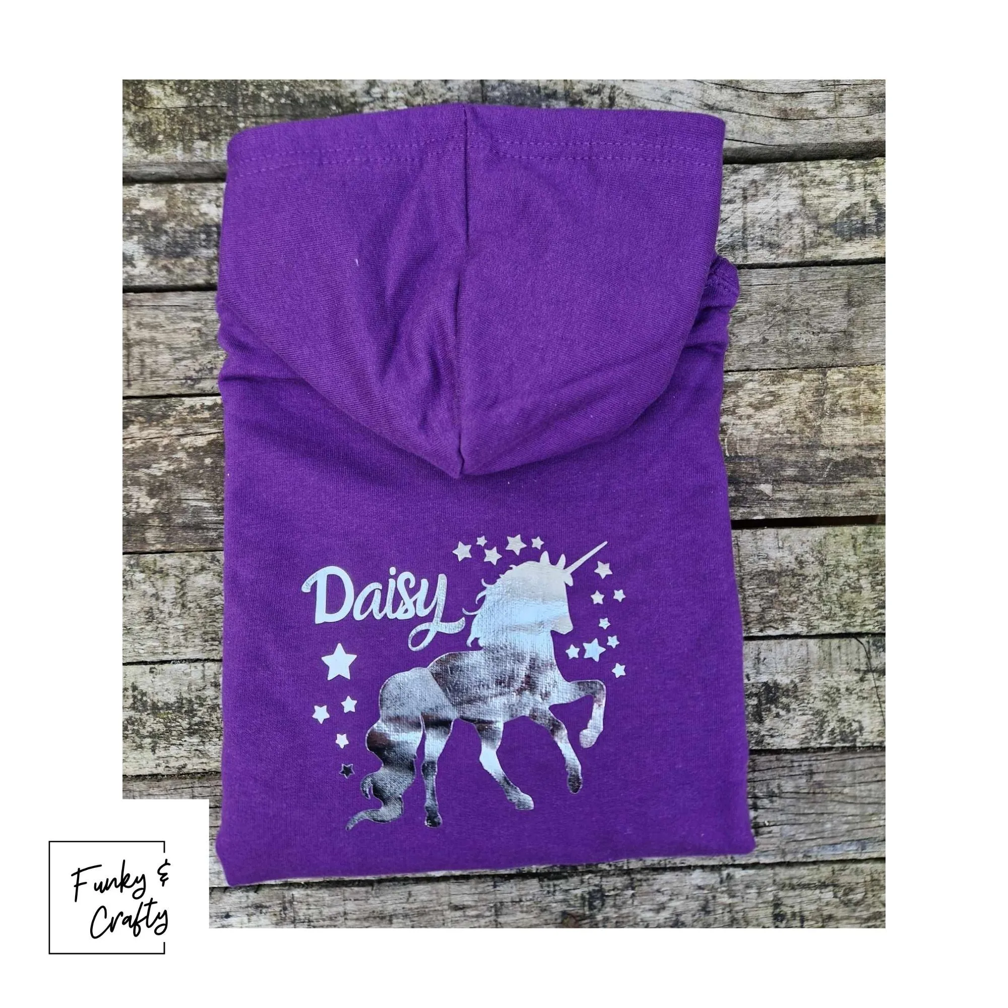 Personalised Equestrian Hoodie Kids - Unicorn Design