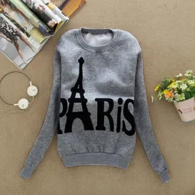 Pink Sweatshirt Women Print Letter Loose Pullovers Casual Long Sleeve Autumn Tops Felpe Donna Moletom#F922 SM6