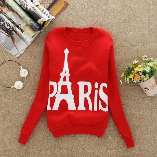 Pink Sweatshirt Women Print Letter Loose Pullovers Casual Long Sleeve Autumn Tops Felpe Donna Moletom#F922 SM6