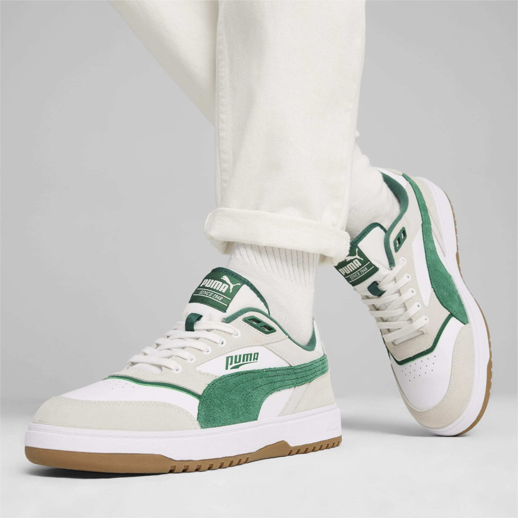 Puma 39328308 Mens Doublecourt Prm Shoes White Green