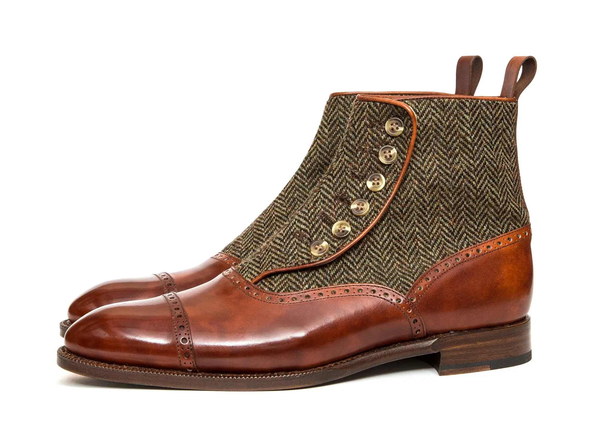 Puyallup - MTO - Gold Museum Calf / Forest Tweed - NGT Last - Single Leather Sole