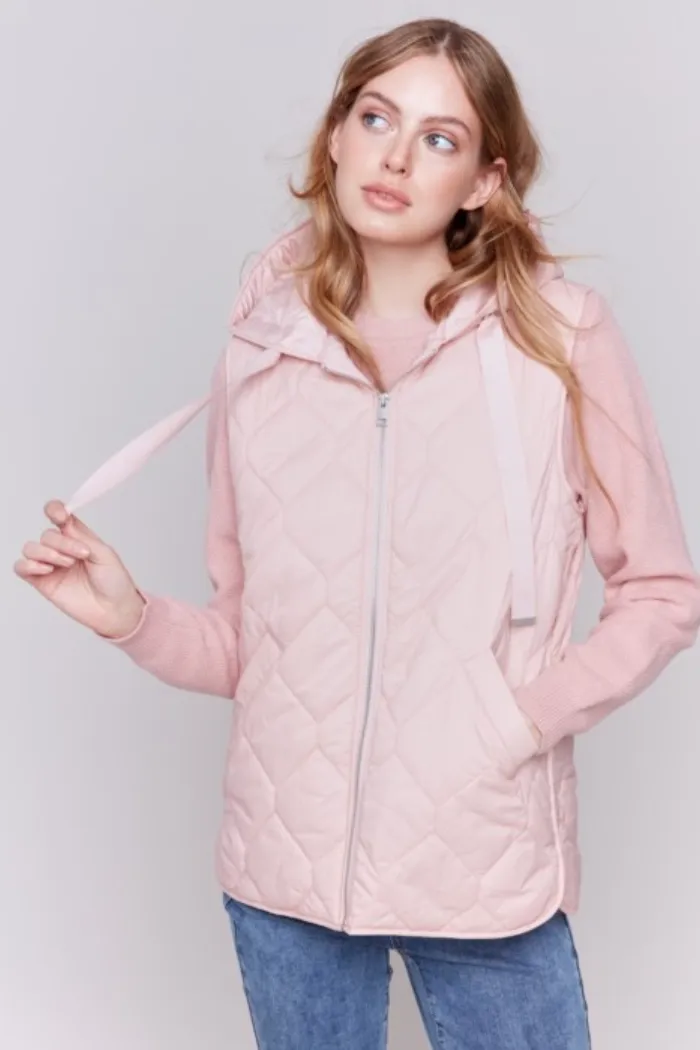 Quilted Hooded Puffer Vest