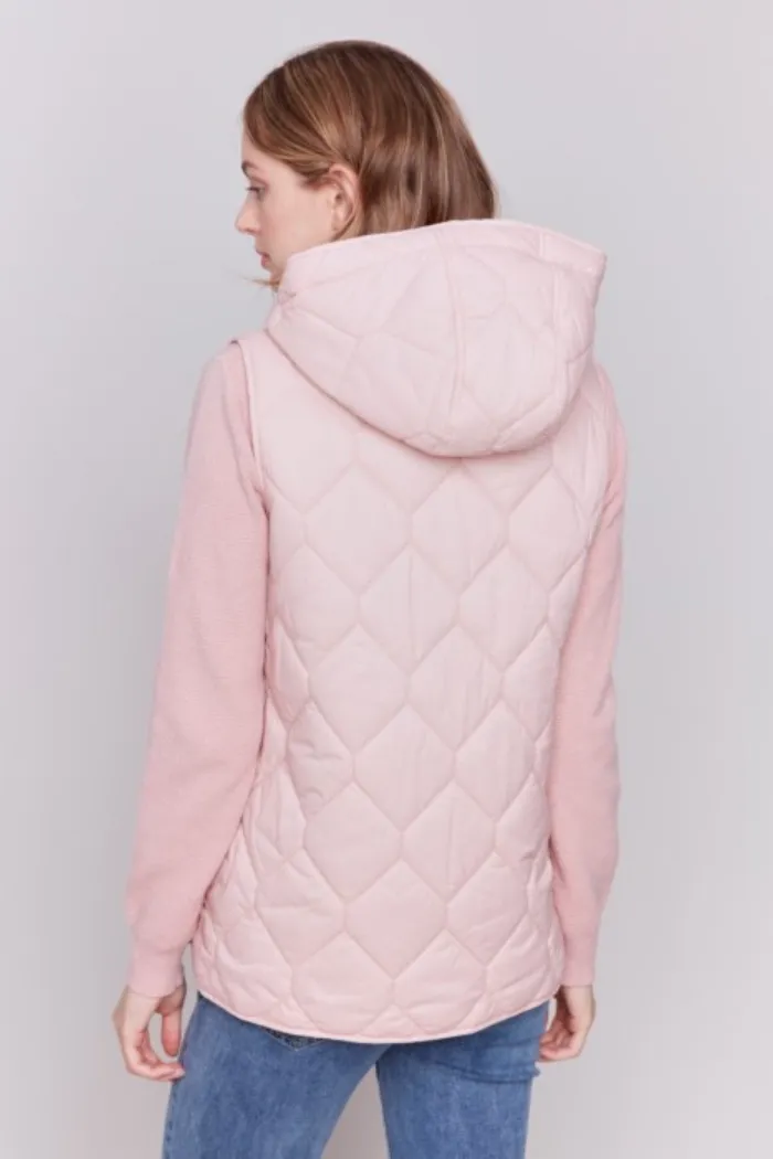 Quilted Hooded Puffer Vest