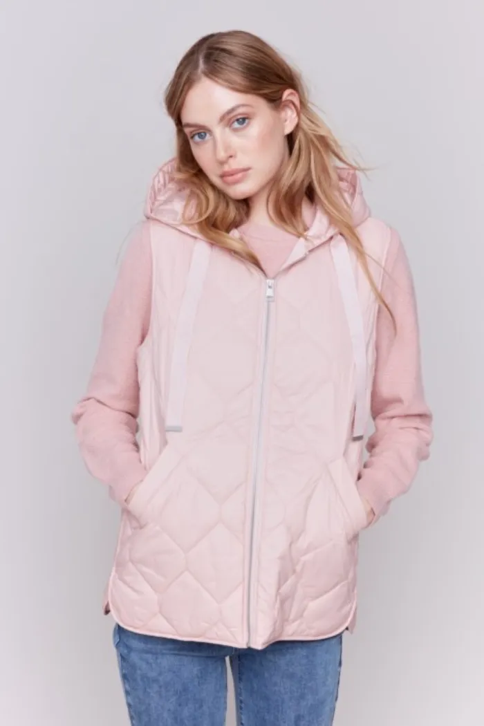 Quilted Hooded Puffer Vest