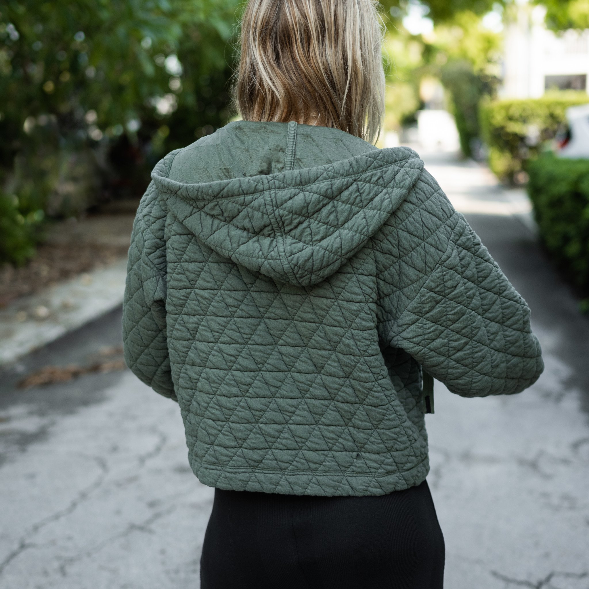 Quilted Knit Zip-Up Jacket